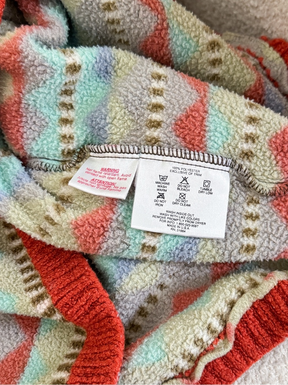 Vintage 90s Patagonia Gargoyle Synchilla Aztec Print Snap T Fleece Pullover S - Picture 6 of 7